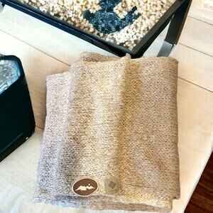 Columbia Infinity fall Knit Scarf Wool blend brown ombre variegated